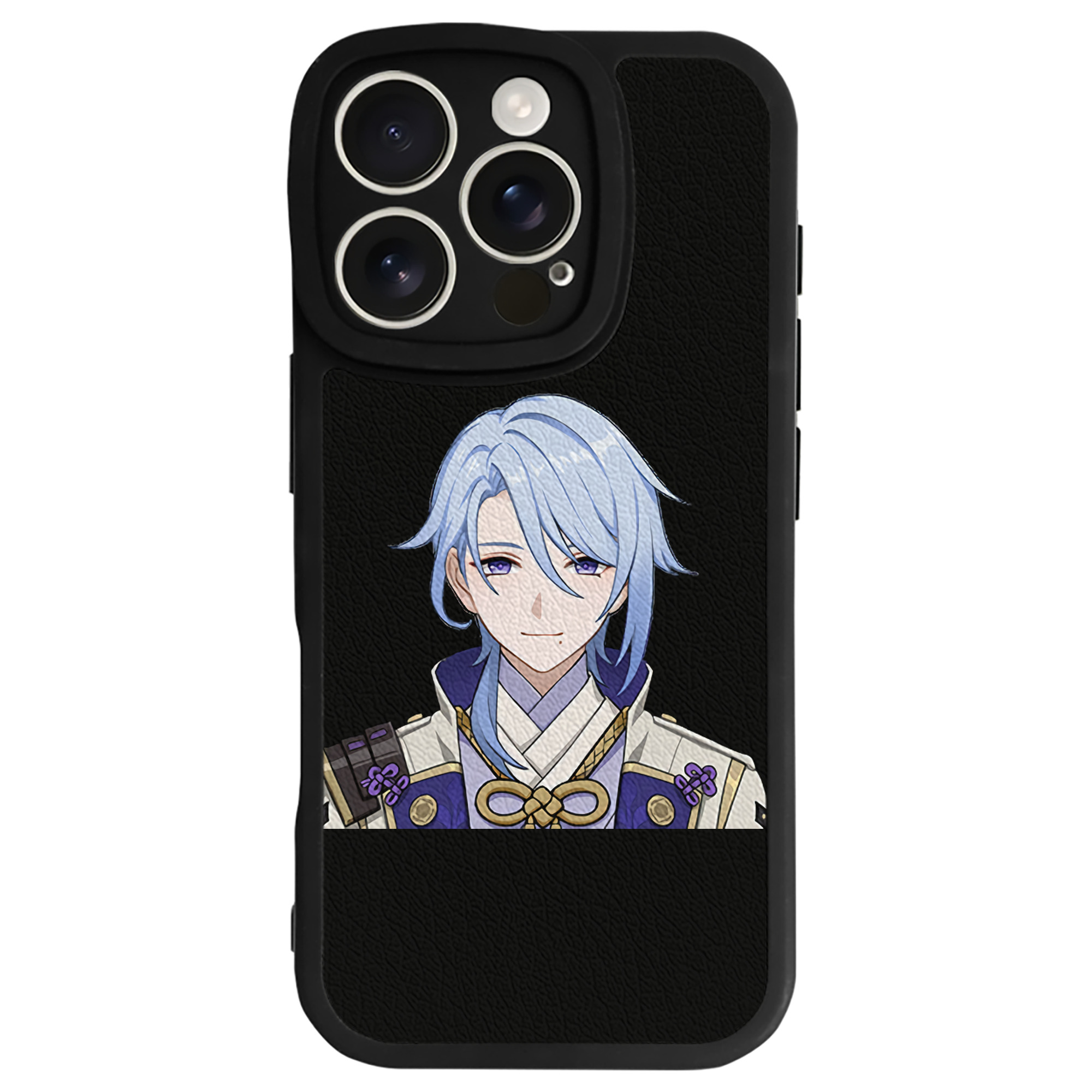 げんし神 神里綾人 かみさとあやと genshin Kamisato Ayato 【iPhone 16シリーズ対応】シリコンスマホケース（レザー調） 材質：シリコン